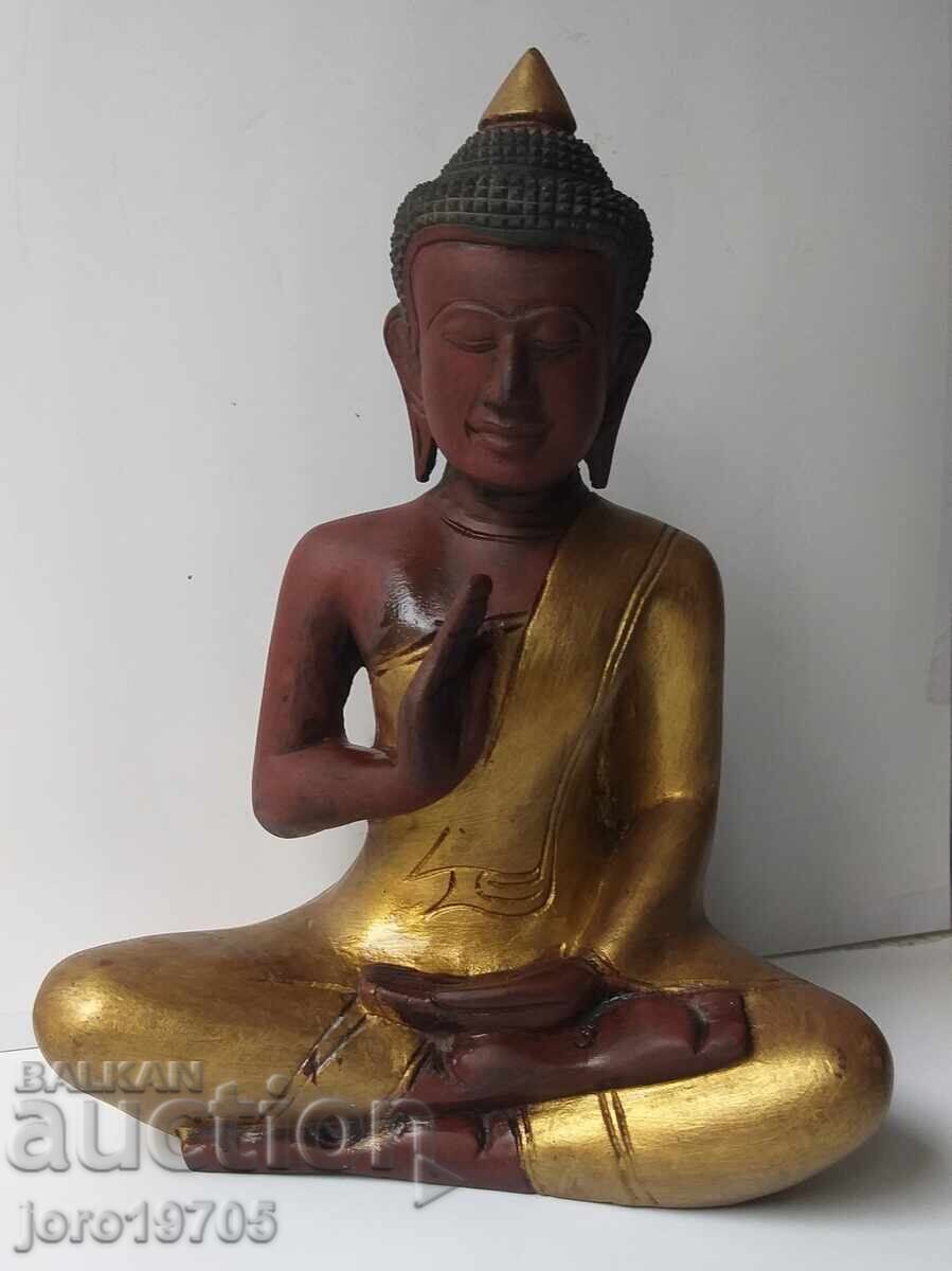 СТАРА ДЪРВЕНА СТАТУЕТКА ,, БУДА,, в меди. /произход Тайланд СТАРА ДЪРВЕНА СТАТУЕТКА ,, БУДА,, в меди. /произход Тайланд