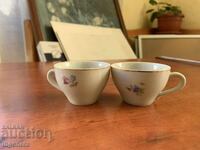 CEASCĂ CANĂ PORȚELAN DE EPOCA SOCIALISTĂ - BULGARIA MICĂ FILGIAN - 2 BUC