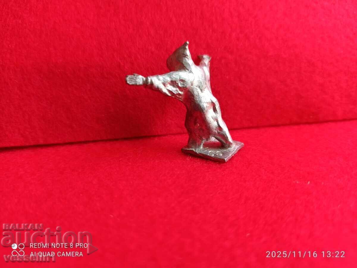 Old lead soldier from the 50s unpainted Kinder detailed with price € 5.00 | 9.78 BGN