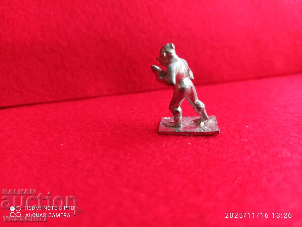 Παλιός κασσιτέρινιος στρατιώτης δεκαετίας '50, άβαφος Kinder, λεπτομερής με τιμή 12.00 BGN | € 6.14