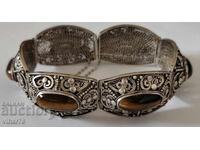Brățară chinezească antică vintage elegantă cu ochi de tigru