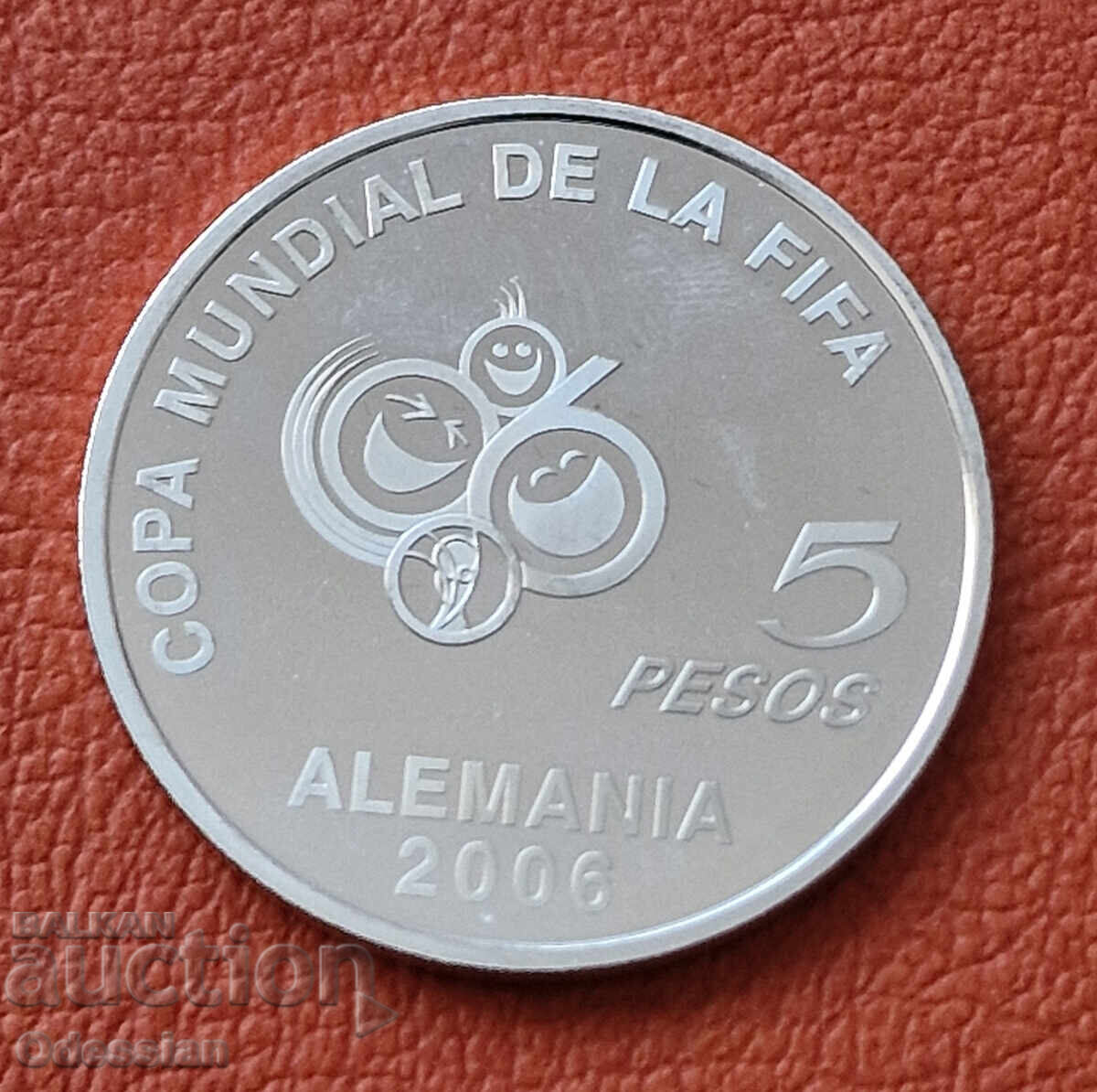 Аржентина • World Cup - 2006 • 5 песо • 2003 с цена 120.00 лв. | € 61.36