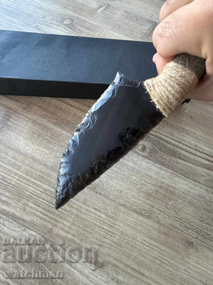 Obsidian knife with onyx handle #9 - 5
