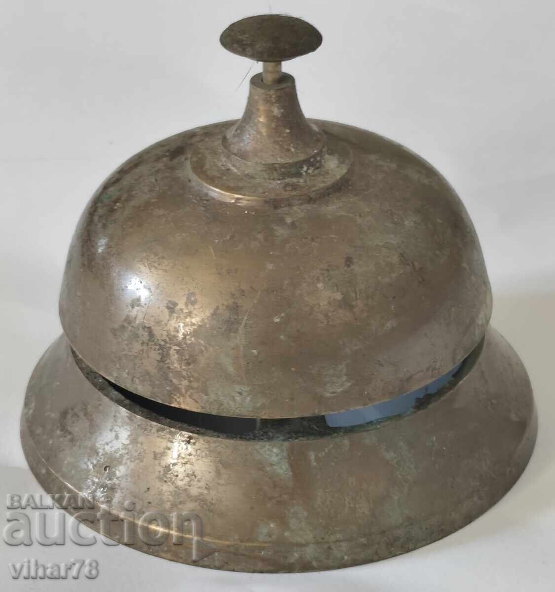 Old bronze bell for hotel reception