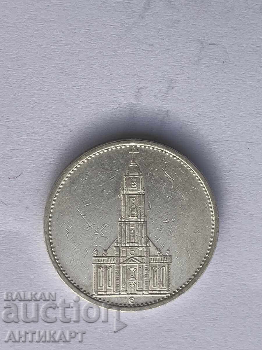 Γερμανική ασημένια νομίσμα 5 Ράιχ μάρκα reichsmark 1935 Ε με τιμή 40.00 BGN | € 20.45