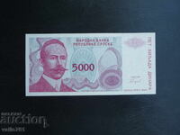 BOSNIA AND HERZEGOVINA 5,000 DINARA 1993 NEW UNC Banja Luka
