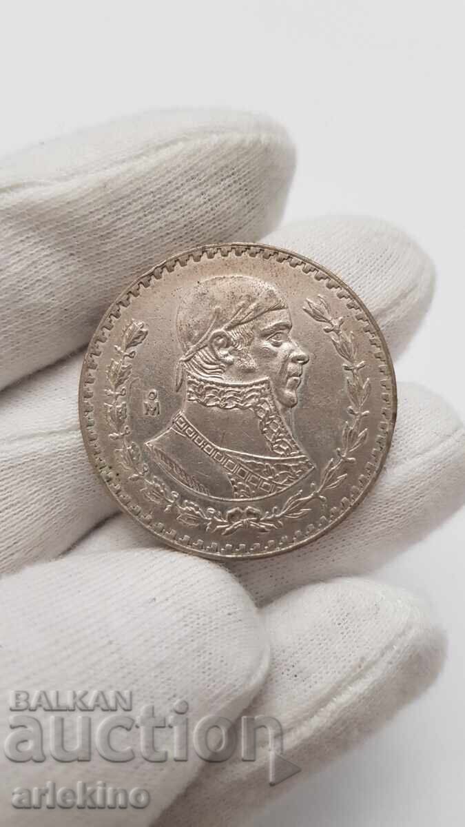 Παράδοση Συλλεκτικό ασημένιο νόμισμα 1 Πέσο Μεξικού 1963 Παράδοση Συλλεκτικό ασημένιο νόμισμα 1 Πέσο Μεξικού 1963