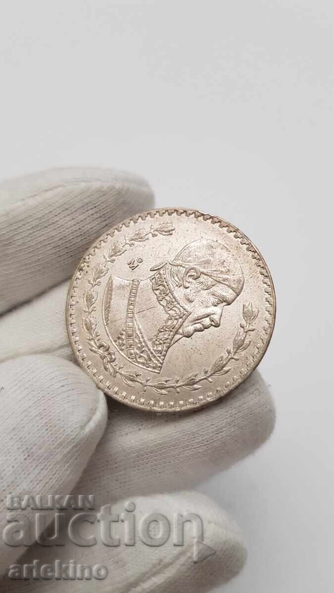 Συλλεκτικό ασημένιο νόμισμα 1 Πέσο Μεξικού 1963 - 6 Συλλεκτικό ασημένιο νόμισμα 1 Πέσο Μεξικού 1963 - 6