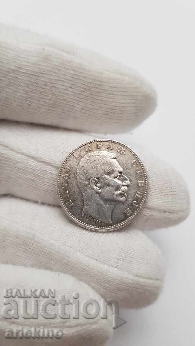 Monedă de argint de colecție 1 Dinar 1912 - 6