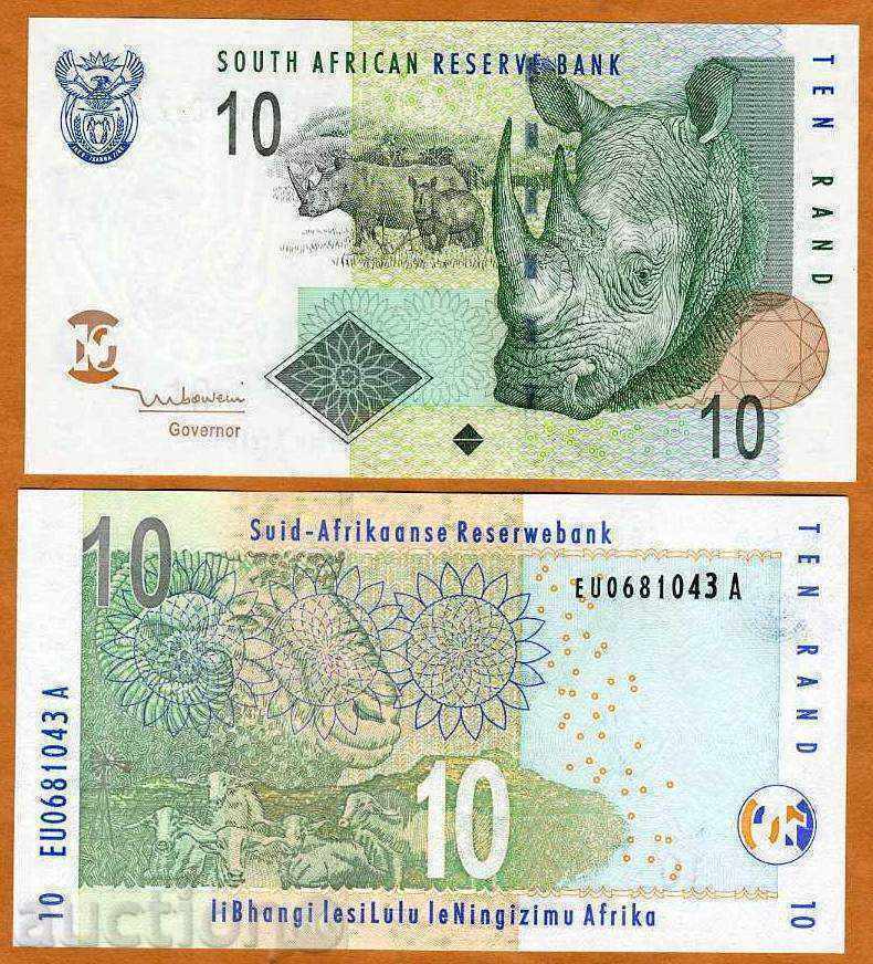 Ζορμπά δημοπρασίες Ραντ Νότιας Αφρικής 10 2005 UNC Ζορμπά δημοπρασίες Ραντ Νότιας Αφρικής 10 2005 UNC