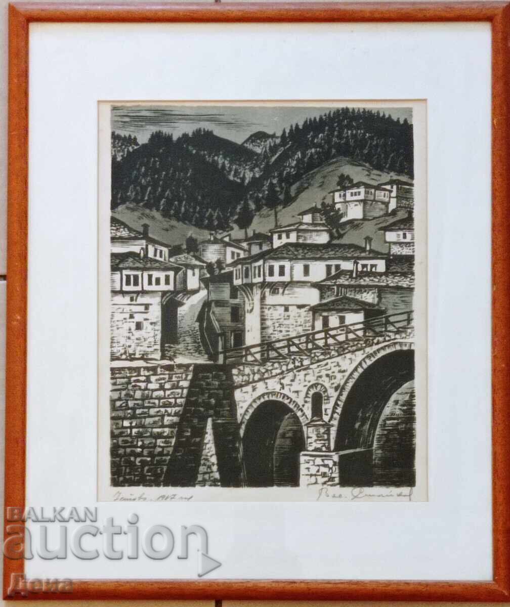 Veselin Staykov engraving 1967 Veselin Staykov engraving 1967