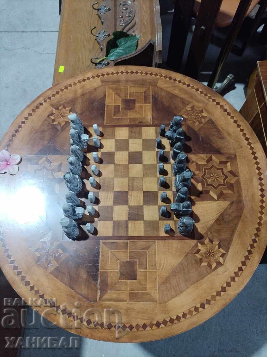 BEAUTIFUL WOODEN CHESS TABLE with price 750.00 BGN | € 383.47