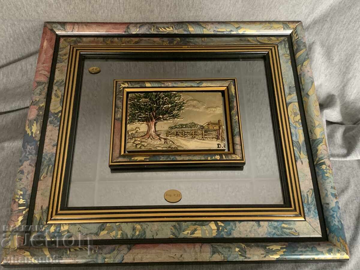 Framed mirror picture, bas-relief, made in Italy 2 Framed mirror picture, bas-relief, made in Italy 2