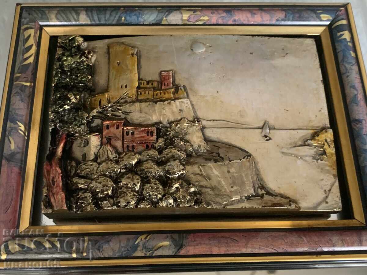 Доставка на Рамкирана огледална картина, барелеф, произведено в Италия 3