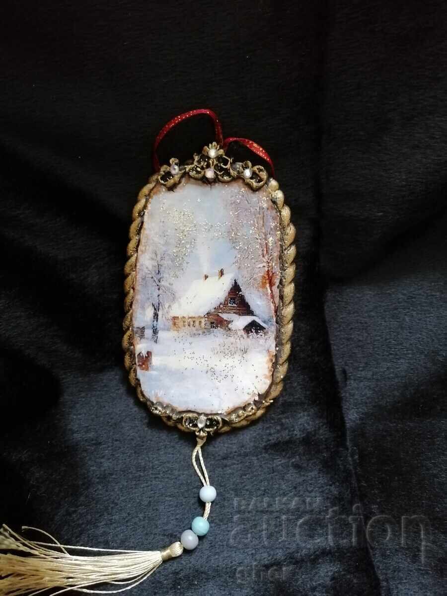 Χριστουγεννιάτικο ρετρό, vintage στολίδι για χριστουγεννιάτικο δέντρο