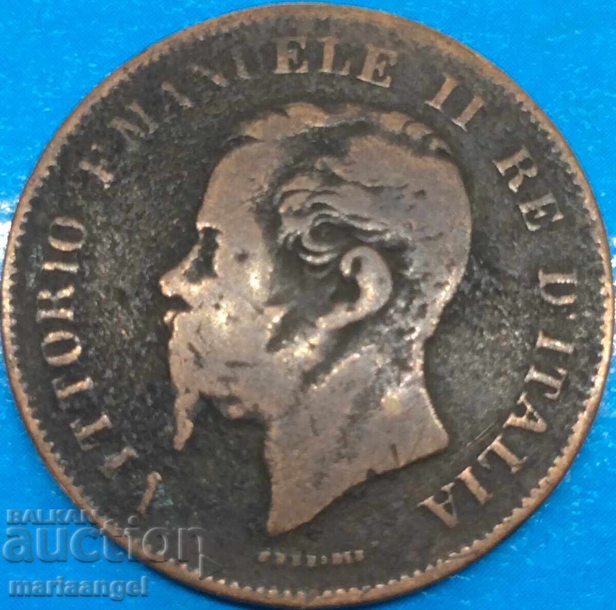 Παράδοση 5 centesimi 1861 Ιταλία M - Milan Victorio Emanuele III