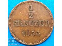1/2 Kreuzer 1854 Bavaria Germany City of Munich