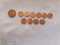 Lot monede de 1 cent și 1 leu, revoluția din aprilie