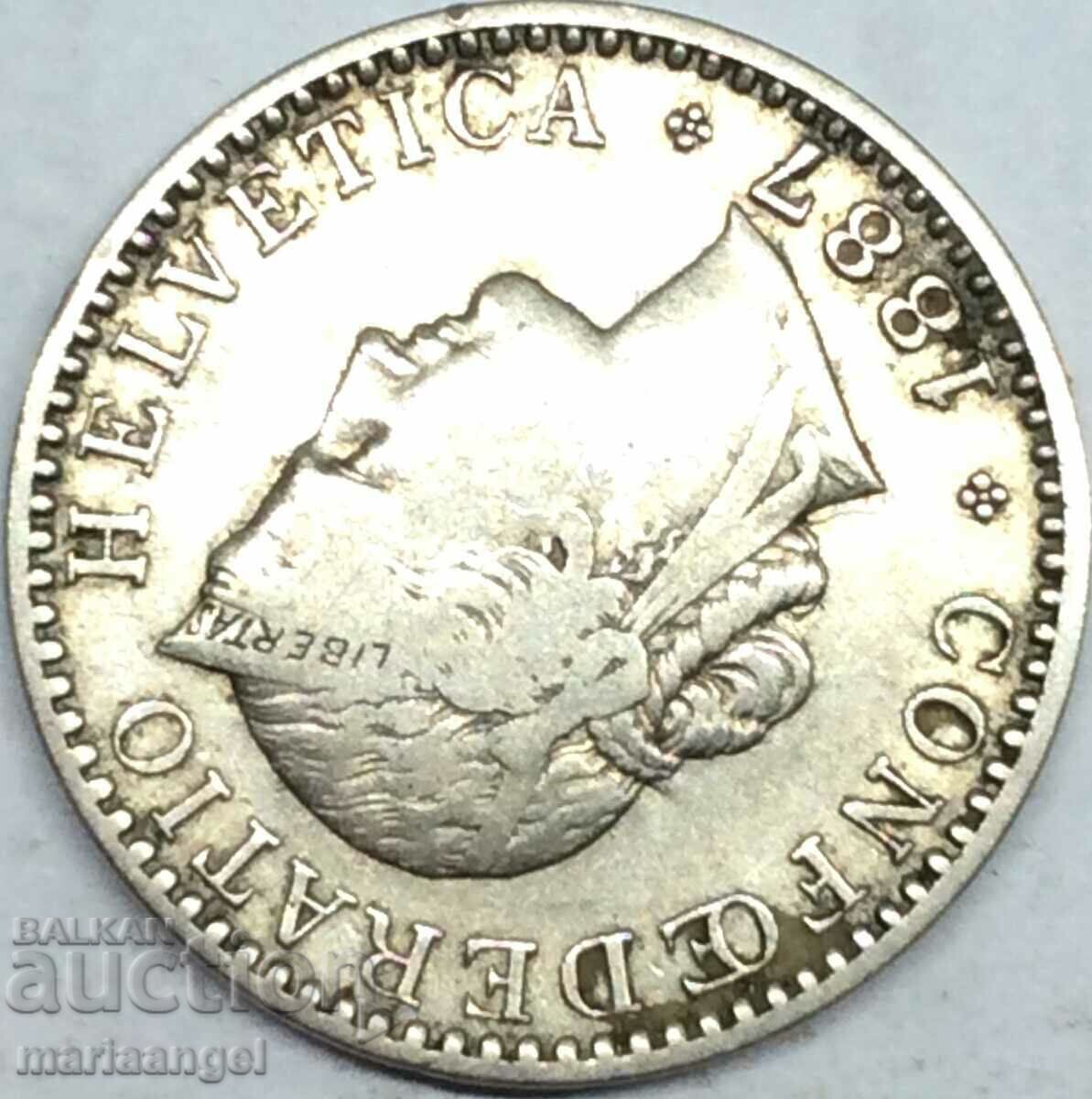 Аукцион 20 рапен 1887 Швейцария кантон Берн - рядка година Аукцион 20 рапен 1887 Швейцария кантон Берн - рядка година