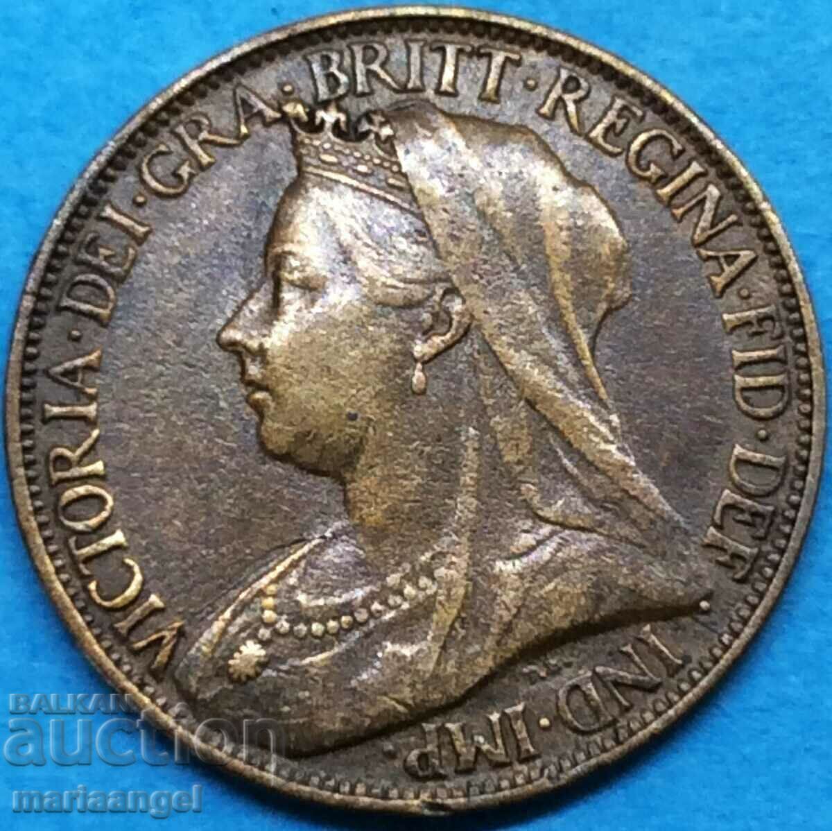 Μεγάλη Βρετανία 1 Farthing 1900 Victoria UNC με τιμή 26.00 BGN | € 13.29