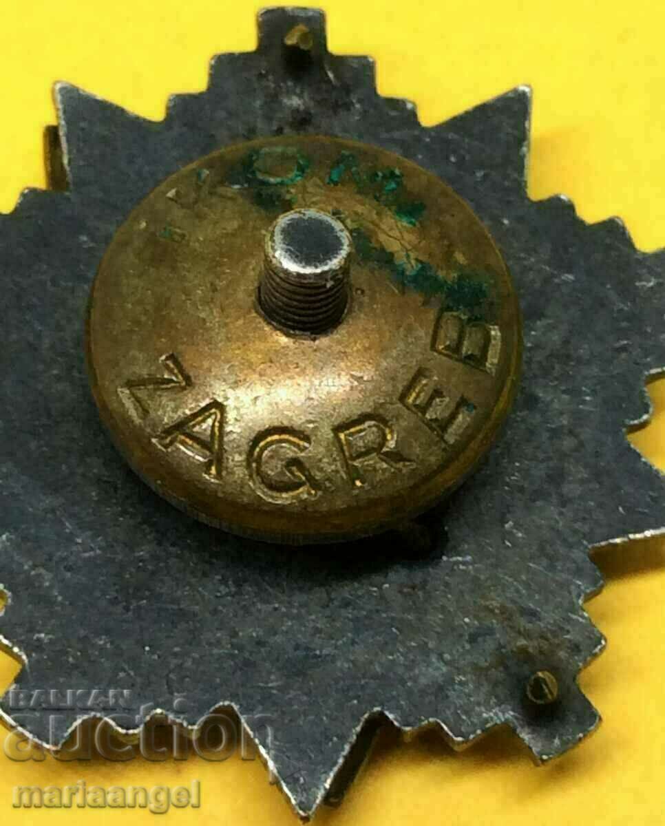 Югославия Червена Звезда - кокарда за офицери  Загреб - 5
