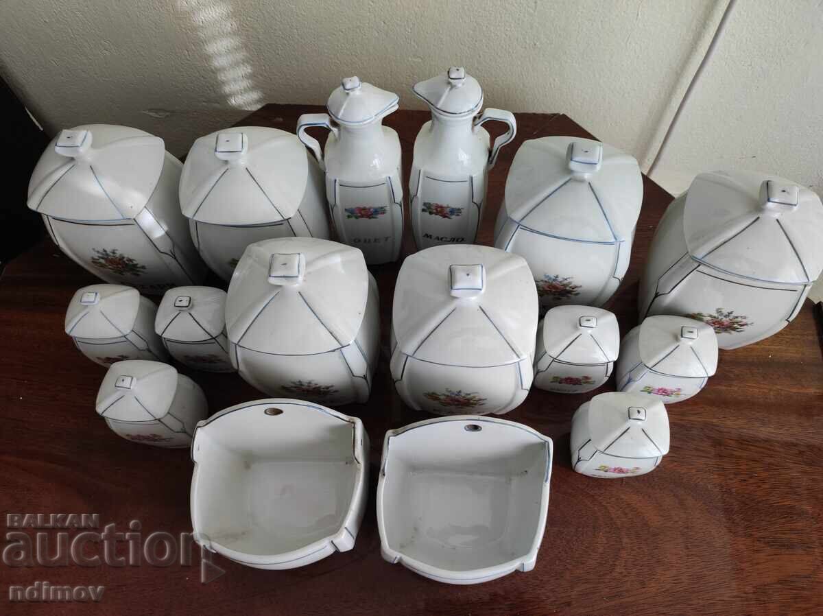 Retro porcelain kitchen set with price 165.00 BGN | € 84.36