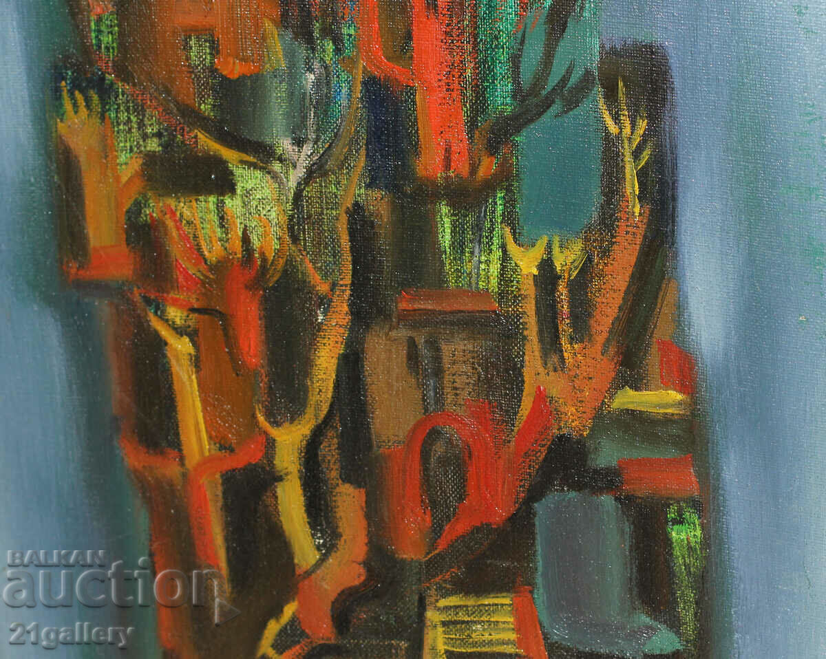 Prof. Stoyan Domuschiev (1935-2021) Abstract oil paints - 6 Prof. Stoyan Domuschiev (1935-2021) Abstract oil paints - 6