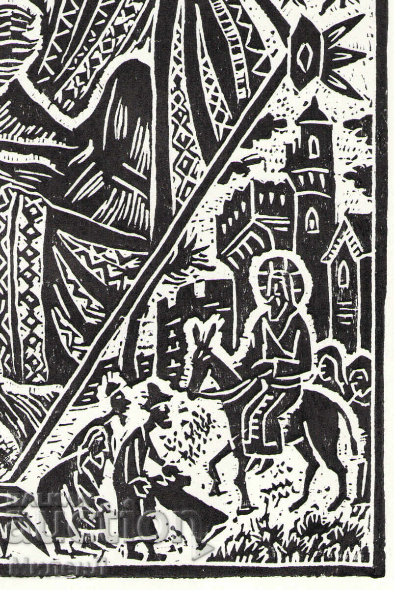 Religious engraving Pietà - 5