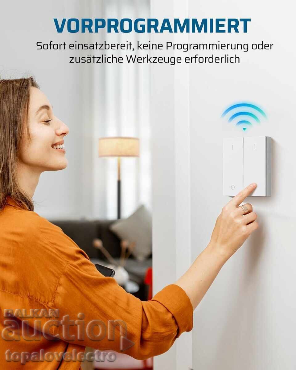 2 pcs Wireless Socket with Remote Control 16A / 3500W, 30m Range with price 24.00 BGN | € 12.27