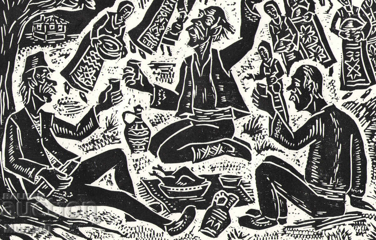 Gravură umoristică: Visurile burlacilor bătrâni cu preț 20.00 BGN | € 10.23