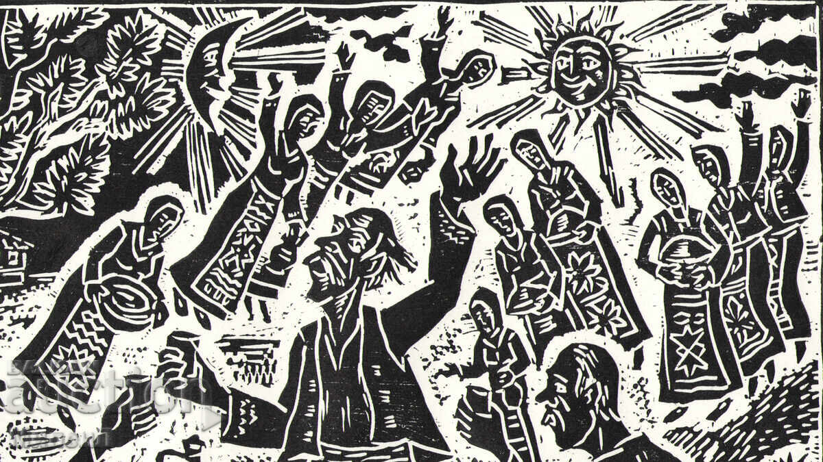 Licitație Gravură umoristică: Visurile burlacilor bătrâni