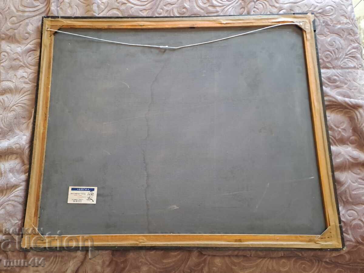 Υπογεγραμμένο έργο τέχνης, χρονολογημένη λινογραφία, καμβάς, πλαίσιο - 6