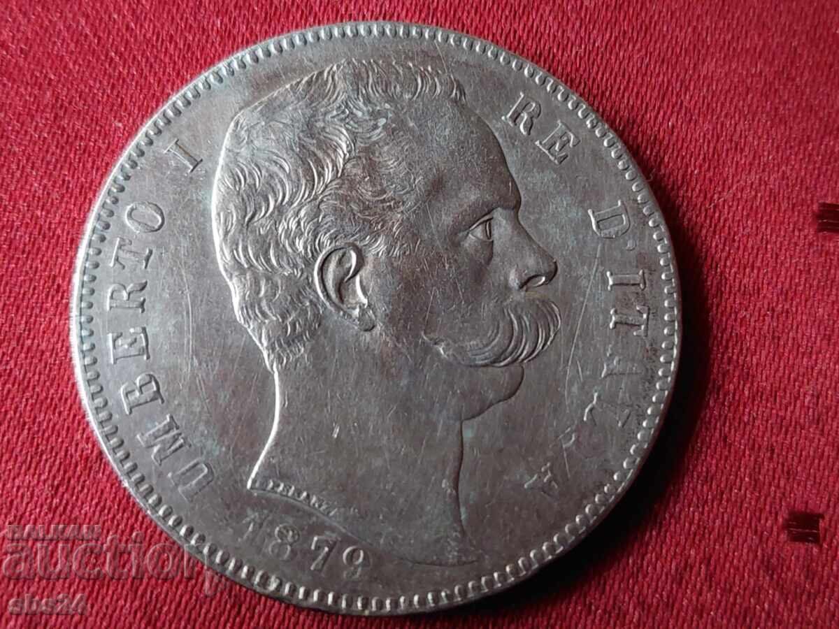 Ιταλία 5 λίρες, 1879 με τιμή 200.00 BGN | € 102.26 Ιταλία 5 λίρες, 1879 με τιμή 200.00 BGN | € 102.26