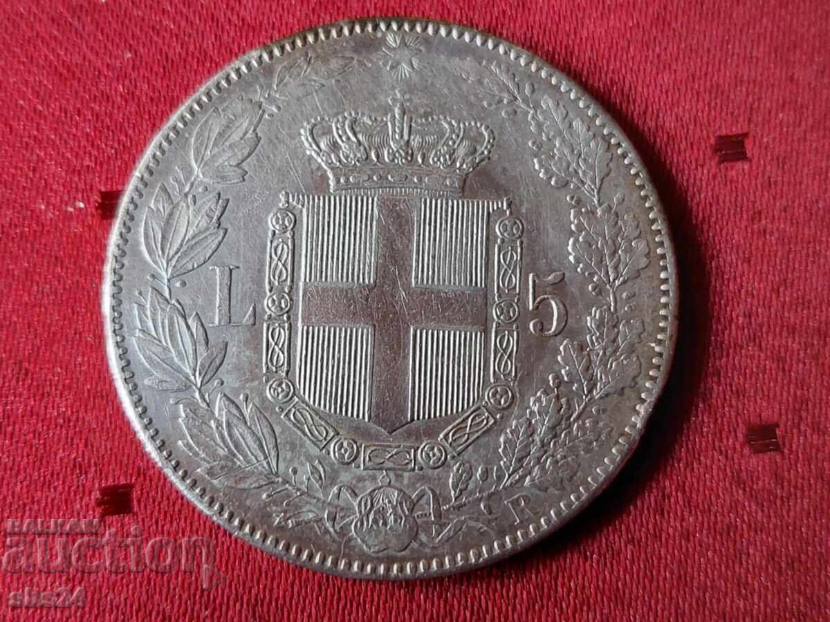 Ιταλία 5 λίρες, 1879 Ιταλία 5 λίρες, 1879