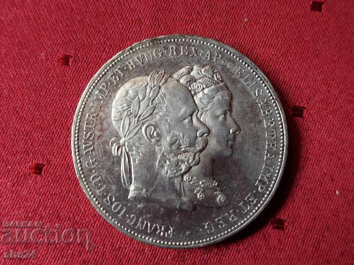 Австрийска империя 2 флорина/2 гулдена, Франц Йосиф I, 1879 с цена 550.00 лв. | € 281.21