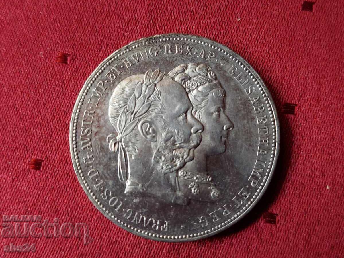 Австрийска империя 2 флорина/2 гулдена, Франц Йосиф I, 1879 с цена € 281.21 | 550.00 лв.