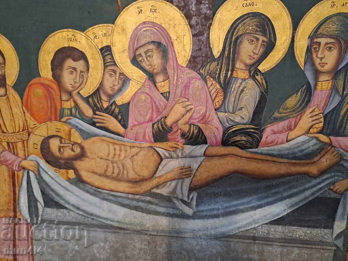 Аукцион Плащеница икона Христо Енчев 1813-1893г. Аукцион Плащеница икона Христо Енчев 1813-1893г.