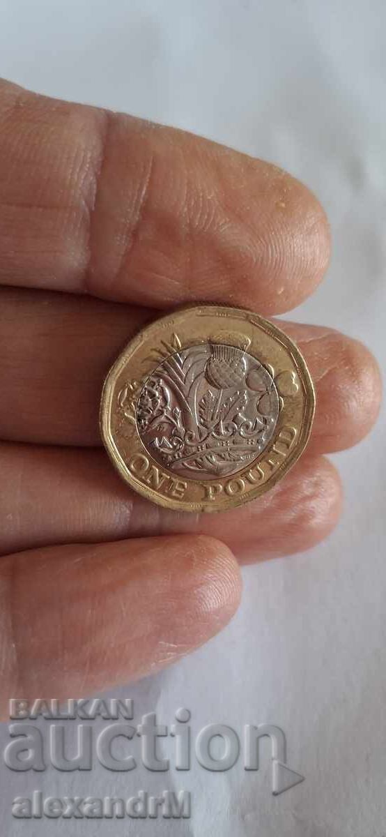 1 Pound, 2016 United Kingdom with price 3.01 BGN | € 1.54