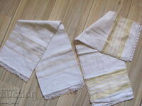 Prosoape de bucătărie din bumbac 19v. cu dantelă lucrată manual - 2 bucăți