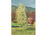Пейзажна картина гваш есен 1964г.
