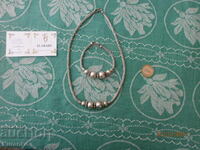 Σετ 69 γραμμαρίων κολιέ βραχιόλι ασήμι 925