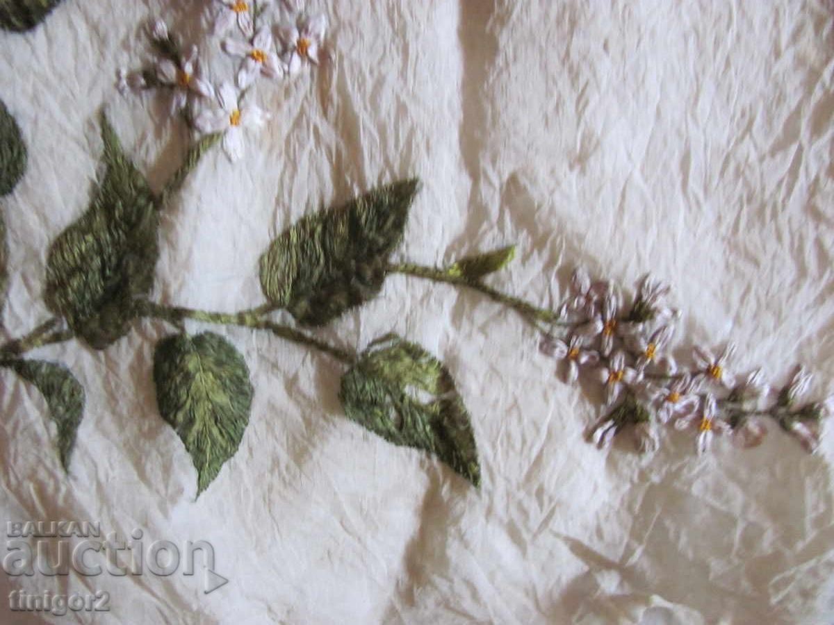 Παράδοση 19ος. Μαξιλαροθήκη, χειροποίητη κέντημα, 45x30εκ