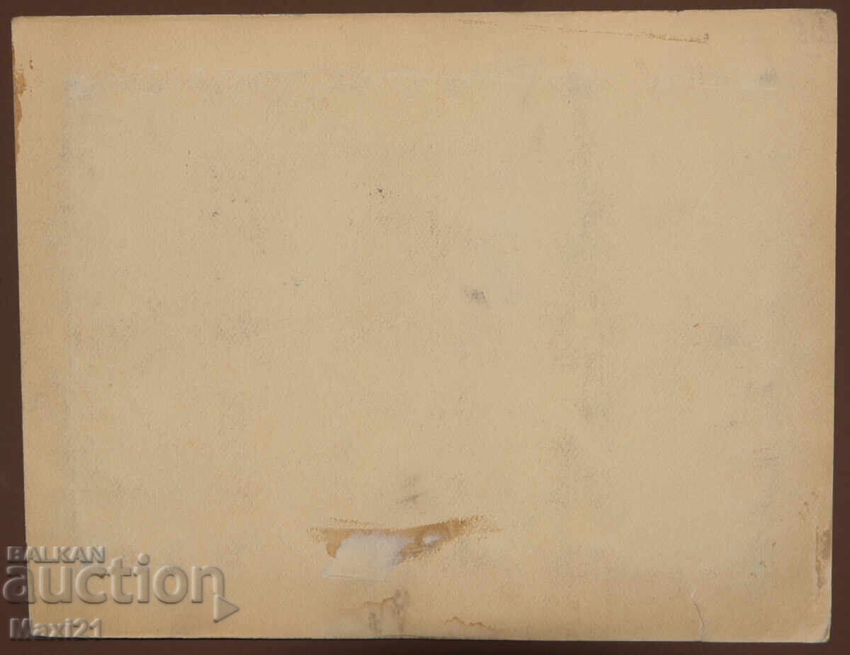 Παλιός πίνακας γκουάς χειμωνιάτικου τοπίου - 7