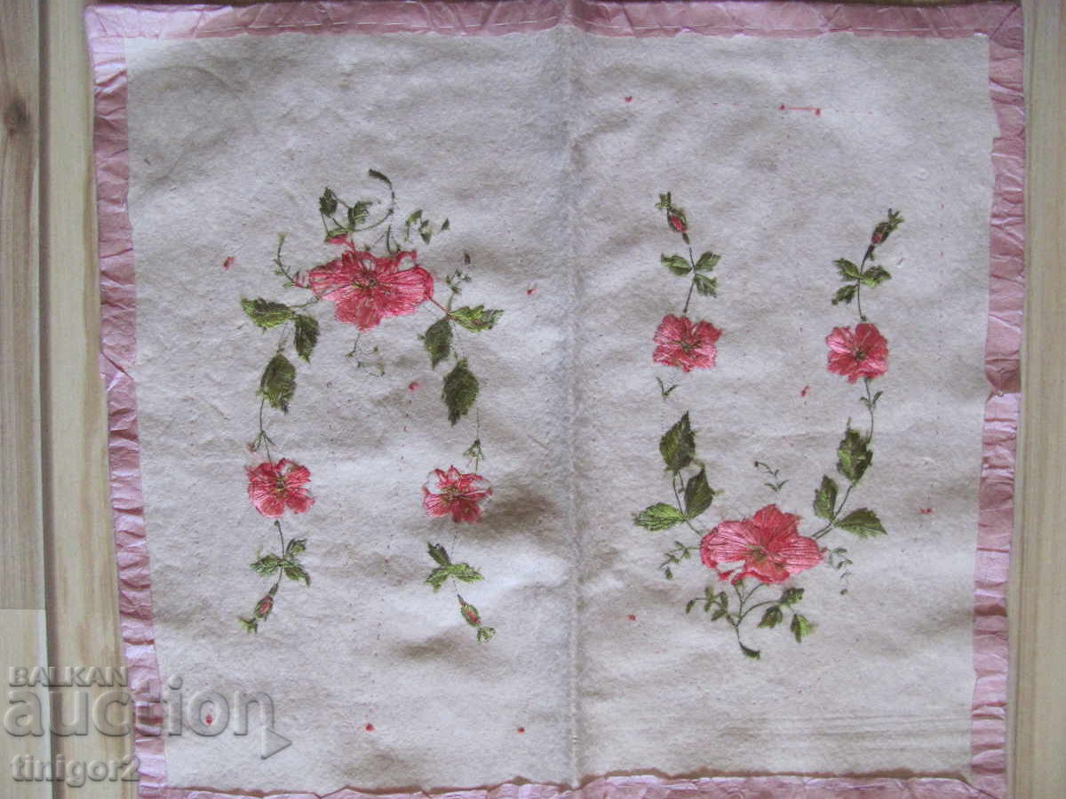 19ος αιώνας. Χειροποίητο κέντημα σε μάλλινο ύφασμα 50x43εκ - 5 19ος αιώνας. Χειροποίητο κέντημα σε μάλλινο ύφασμα 50x43εκ - 5