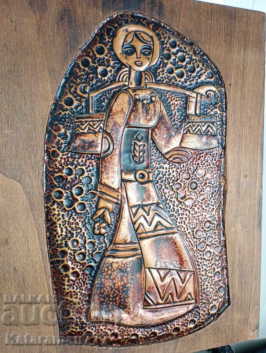 Copper picture on a wooden base! with price 150.00 BGN | € 76.69