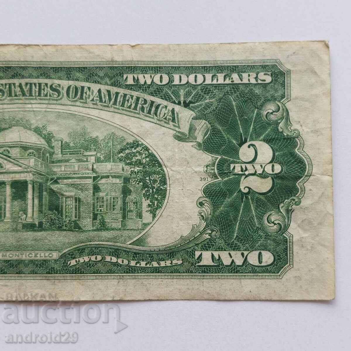 2 Dollars 1953 USA, Red Seal / Banknote - 6 2 Dollars 1953 USA, Red Seal / Banknote - 6