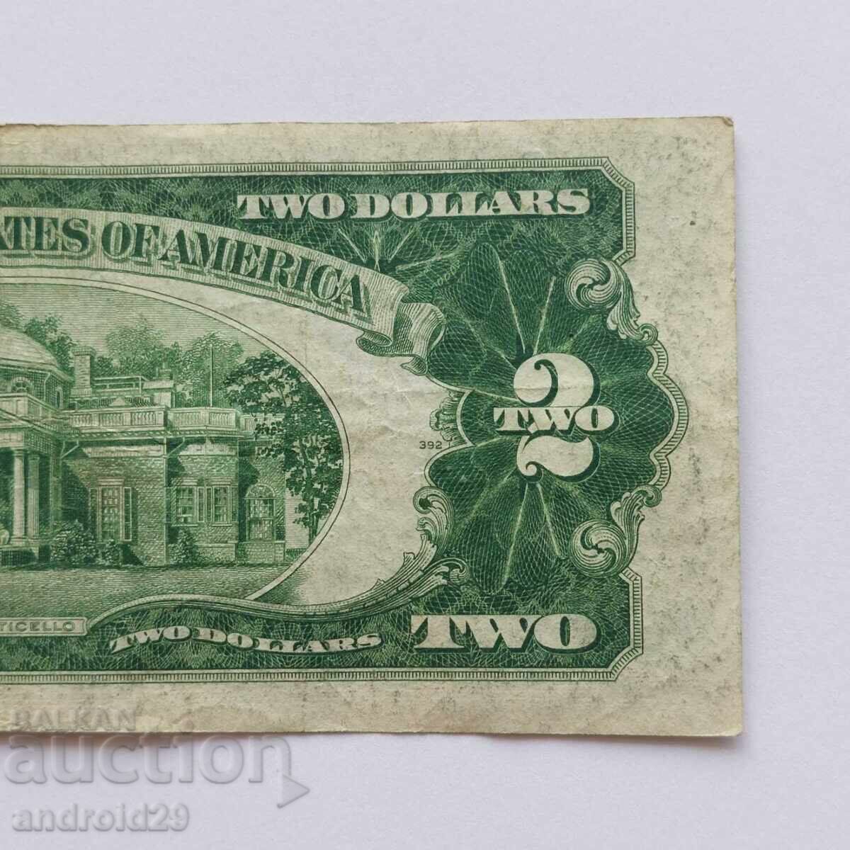 2 Dollars 1953 USA, Red Seal / Banknote - 6 2 Dollars 1953 USA, Red Seal / Banknote - 6