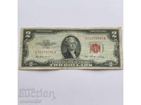 2 Δολαρίων 1953 ΗΠΑ, Κόκκινη Σφραγίδα / Χαρτονόμισμα