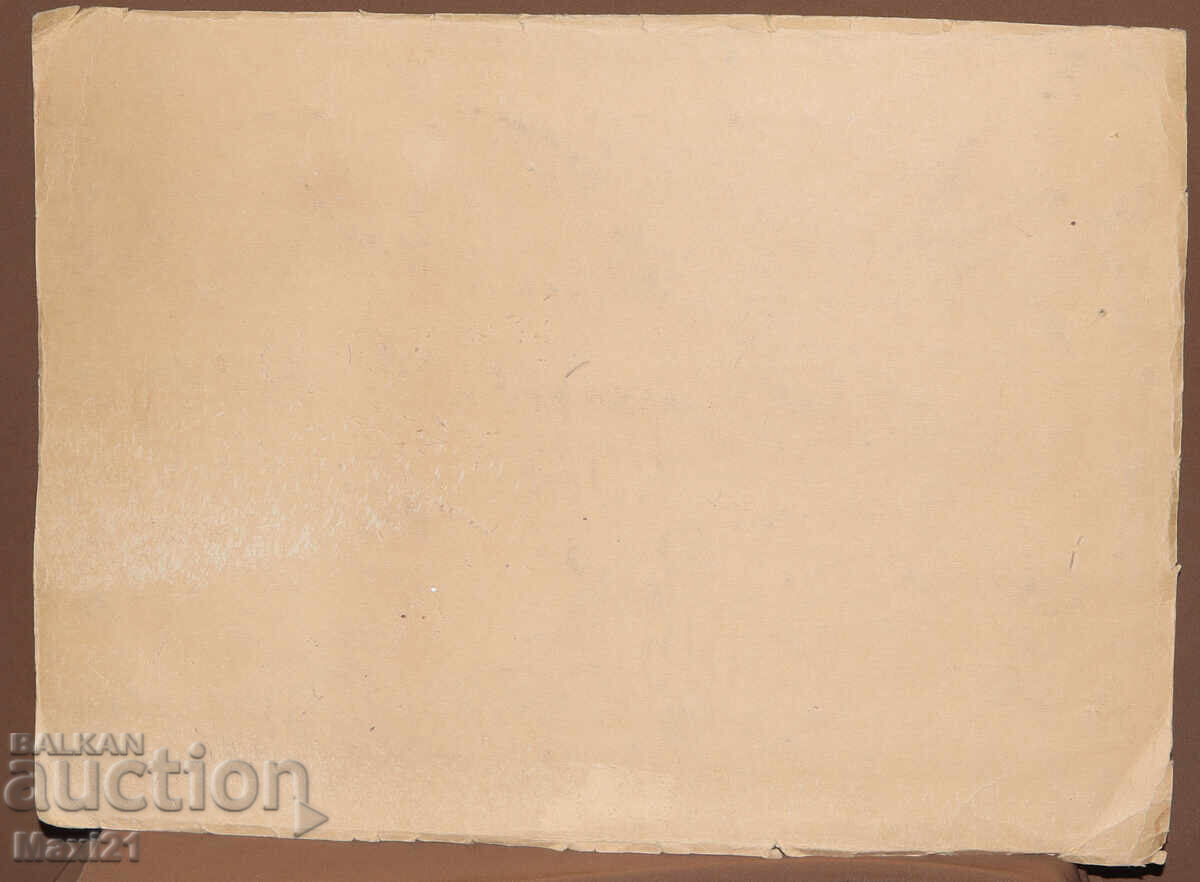 Παλιός πίνακας γκουάς όμορφο θαλασσινό τοπίο νύχτα - 7