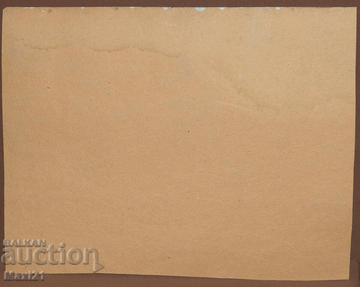 Old gouache painting, mountain river landscape - 6